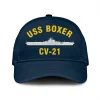 Uss Boxer Cv-21 Classic Cap, Custom Print/embroidered Us Navy Ships Classic Baseball Cap, Gift For Navy Veteran