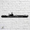 Uss Kitty Hawk Cv-63_2a Navy Ship Metal Art, Custom Us Navy Ship Cut Metal Sign, Gift For Navy Veteran, Navy Ships Silhouette Metal Art