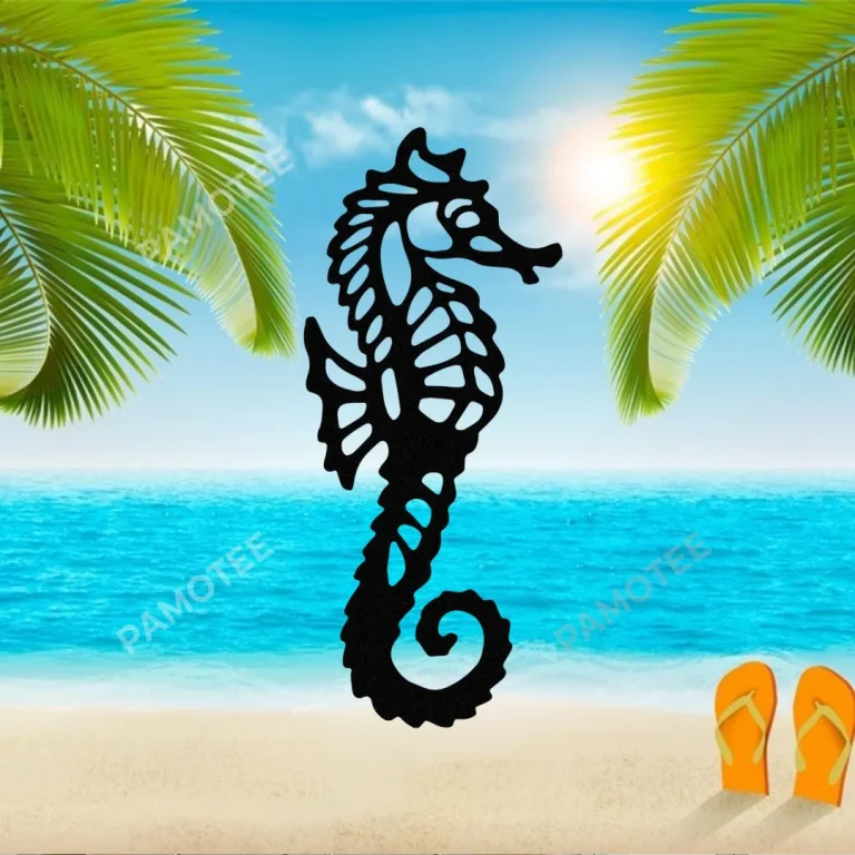 Seahorse Cut Metal Wall Art Design, Seahorse Lovers Home Decor Idea