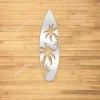 Surfing Board With Palms Inside Metal Art, Surfing Board Beach Steel Artwork