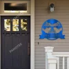 Personalized Mountain And Lake Metal Sign, Fishing Stainless Artwork