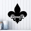 Classic Fleur De Lis Custom Text Metal Sign, Art, Wall Decor, Cut Wall Hanging, Home Decoration, Home Gift