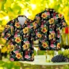 Wine Hawaiian Shirts For Men Women, Tropical Hibiscus Aloha Shirts, Hawaiian Summer Beach Shirts, Wine Button Down Short Sleeve Hawaiian Shirt