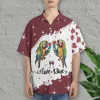 Parrot Wine Hawaiian Shirts For Men Women, Wine Lovers Hawaii Aloha Shirts, Hawaiian Summer Beach Shirts, Wine Button Down Short Sleeve Hawaiian Shirt