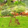 Rusted Shiba Inu Dog Mother With Shiba Inu Kid Metal Garden Decoration, Shiba Inu House Accent