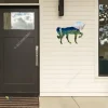 Horse And Mountainous Scene Color Metal Art, Horse Backyard Artwork