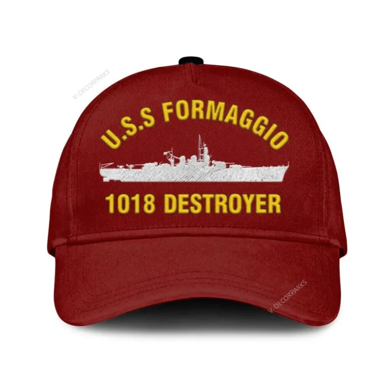 U.s.s Formaggio 1018 Destroyer Classic Cap, Custom Print/embroidered Us Navy Ships Classic Baseball Cap, Gift For Navy Veteran