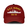 U.s.s. Albany Cg-10 Classic Cap, Custom Print/embroidered Us Navy Ships Classic Baseball Cap, Gift For Navy Veteran