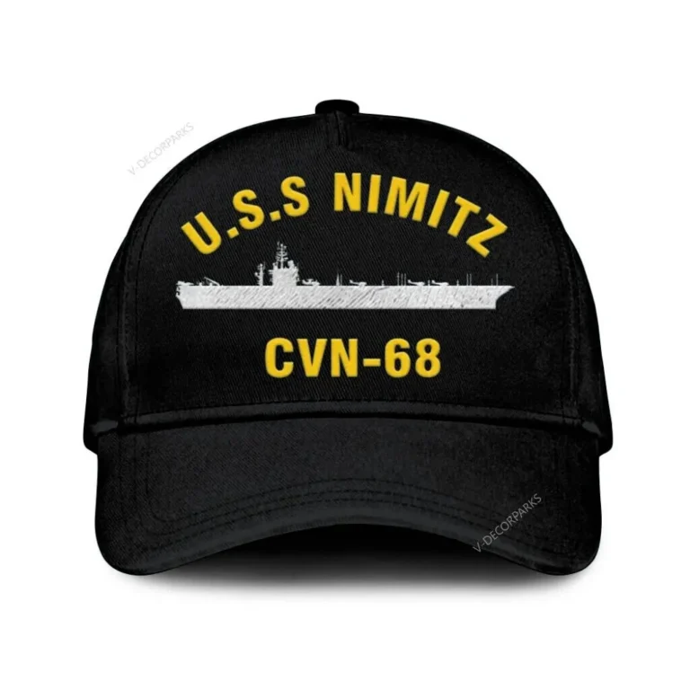 U.s.s Nimitz Cvn-68 Classic Cap, Custom Print/embroidered Us Navy Ships Classic Baseball Cap, Gift For Navy Veteran