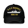 U.s.s Russell Ddg-59 Classic Cap, Custom Print/embroidered Us Navy Ships Classic Baseball Cap, Gift For Navy Veteran