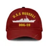 U.s.s Russell Ddg-59 Classic Cap, Custom Print/embroidered Us Navy Ships Classic Baseball Cap, Gift For Navy Veteran