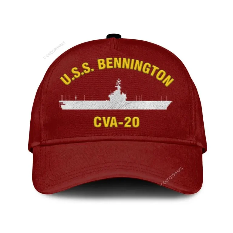 U.s.s. Bennington Cva-20 Classic Cap, Custom Print/embroidered Us Navy Ships Classic Baseball Cap, Gift For Navy Veteran