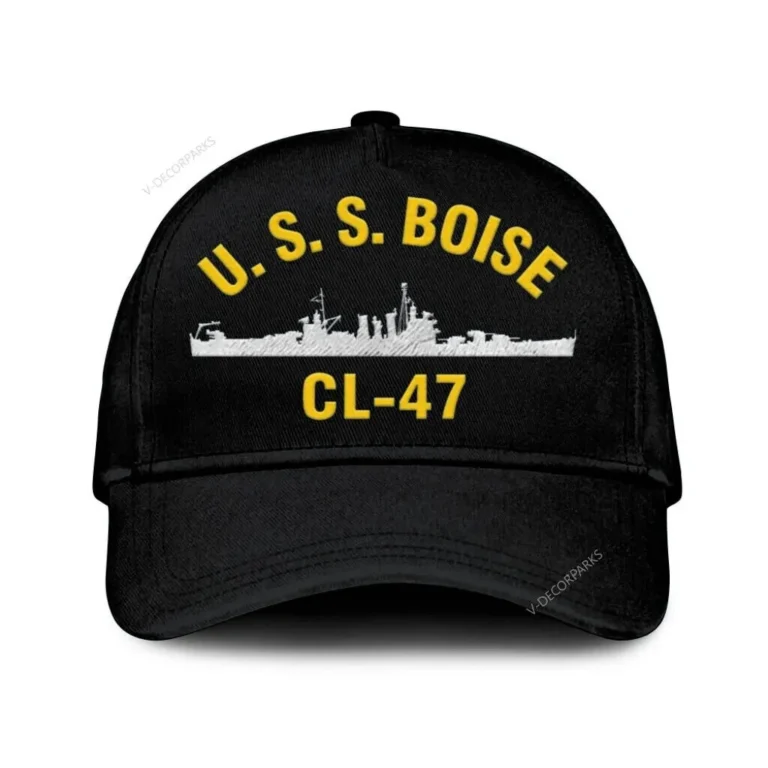 U.s.s. Boise Cl-47 Classic Cap, Custom Print/embroidered Us Navy Ships Classic Baseball Cap, Gift For Navy Veteran