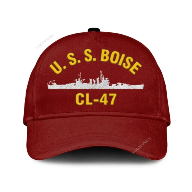 U.s.s. Boise Cl-47 Classic Cap, Custom Print/embroidered Us Navy Ships Classic Baseball Cap, Gift For Navy Veteran