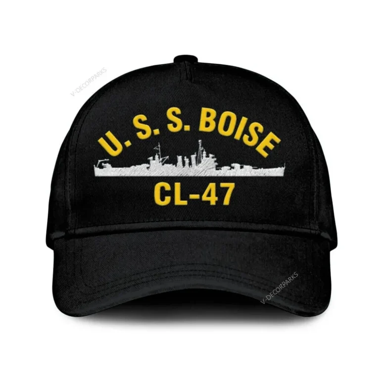 U.s.s. Boise Cl-47 Classic Cap, Custom Print/embroidered Us Navy Ships Classic Baseball Cap, Gift For Navy Veteran