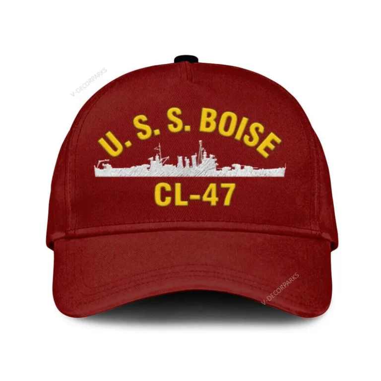 U.s.s. Boise Cl-47 Classic Cap, Custom Print/embroidered Us Navy Ships Classic Baseball Cap, Gift For Navy Veteran