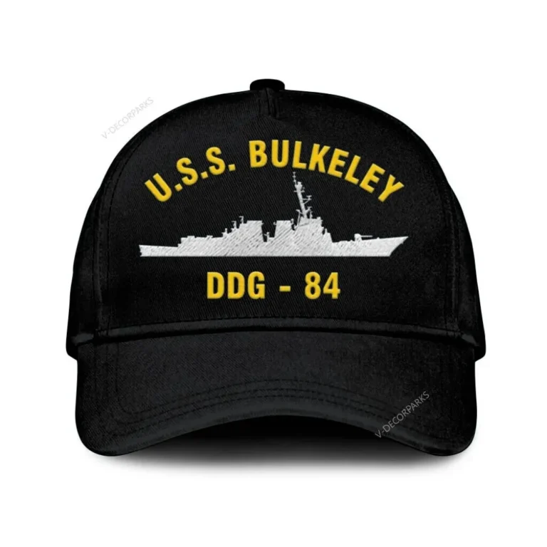 U.s.s. Bulkeley Ddg - 84 Classic Cap, Custom Print/embroidered Us Navy Ships Classic Baseball Cap, Gift For Navy Veteran