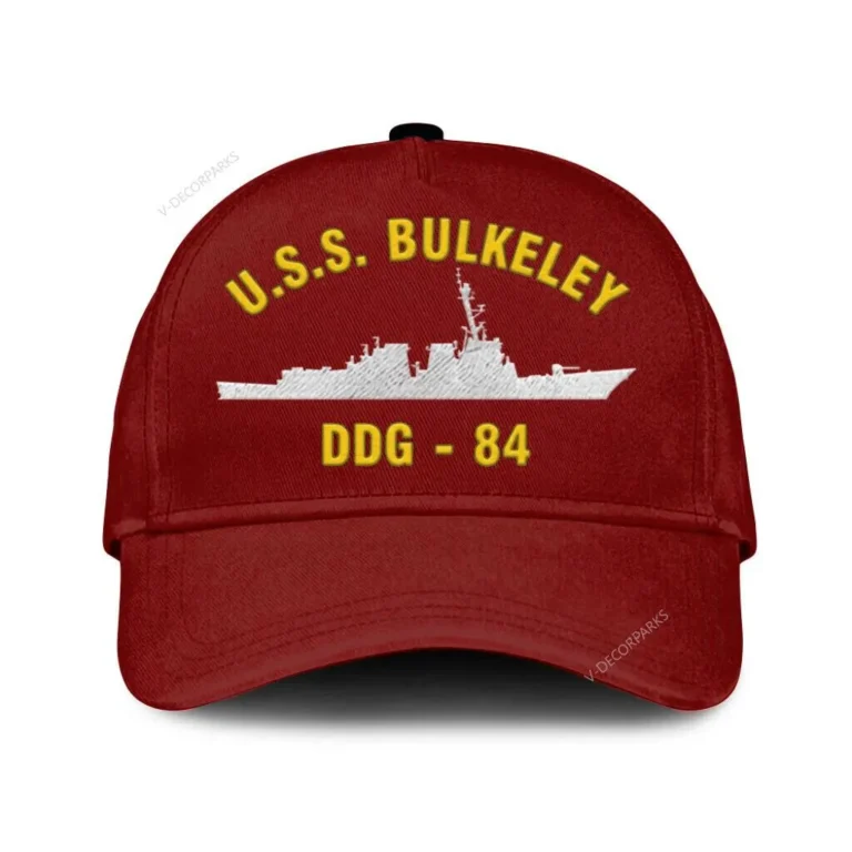 U.s.s. Bulkeley Ddg - 84 Classic Cap, Custom Print/embroidered Us Navy Ships Classic Baseball Cap, Gift For Navy Veteran
