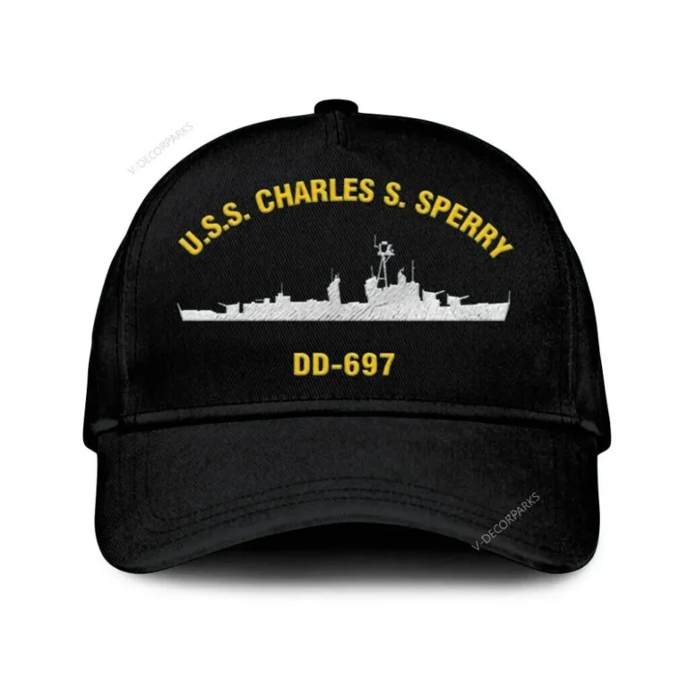 U.s.s. Charles S. Sperry Dd-697 Classic Cap, Custom Print/embroidered Us Navy Ships Classic Baseball Cap, Gift For Navy Veteran