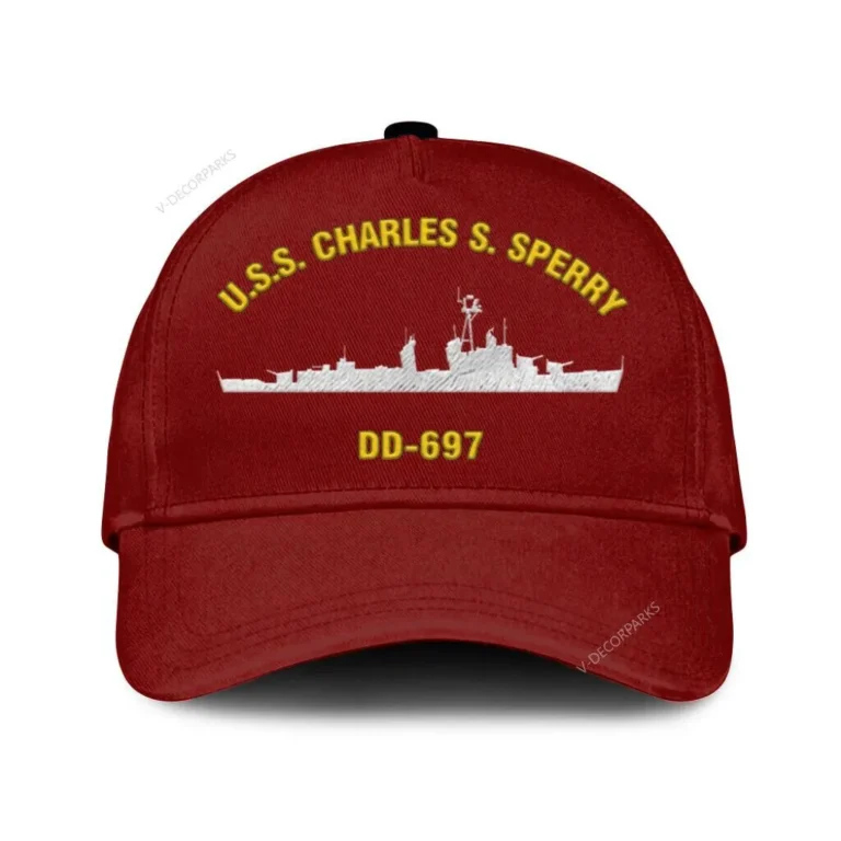 U.s.s. Charles S. Sperry Dd-697 Classic Cap, Custom Print/embroidered Us Navy Ships Classic Baseball Cap, Gift For Navy Veteran