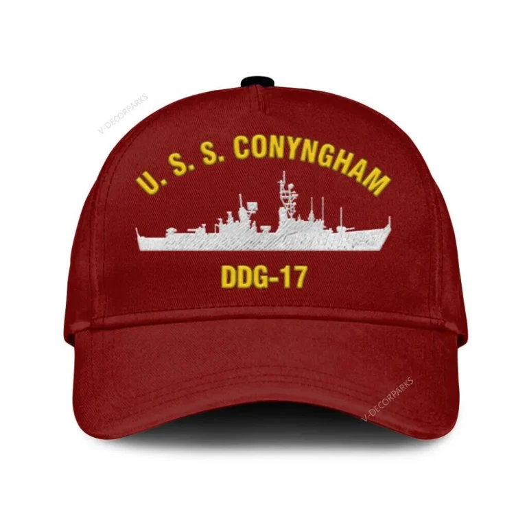 U.s.s. Conyngham Ddg-17 Classic Cap, Custom Print/embroidered Us Navy Ships Classic Baseball Cap, Gift For Navy Veteran
