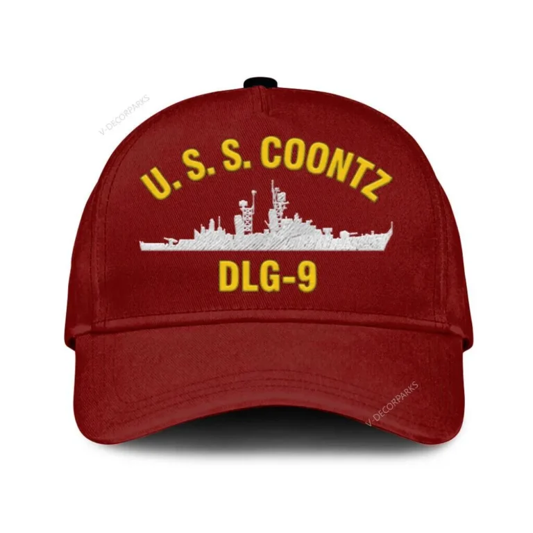 U.s.s. Coontz Dlg-9 Classic Cap, Custom Print/embroidered Us Navy Ships Classic Baseball Cap, Gift For Navy Veteran