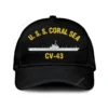 U.s.s. Coral Sea Cv-43 Classic Cap, Custom Print/embroidered Us Navy Ships Classic Baseball Cap, Gift For Navy Veteran