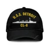 U.s.s. Detroit Cl-8 Classic Cap, Custom Print/embroidered Us Navy Ships Classic Baseball Cap, Gift For Navy Veteran