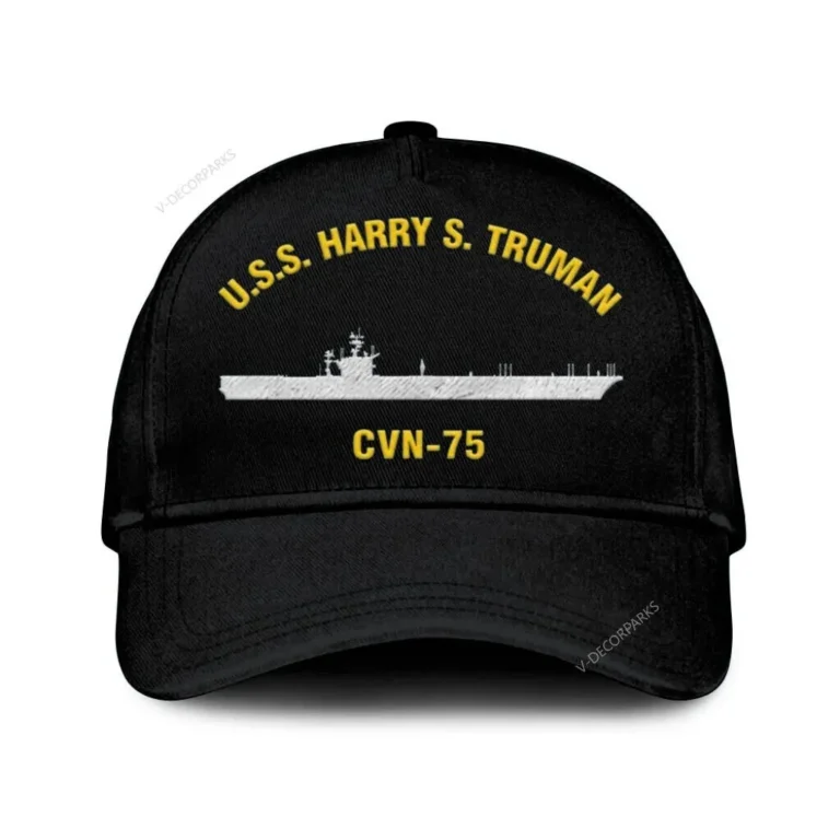 U.s.s. Harry S. Truman Cvn-75 Classic Cap, Custom Print/embroidered Us Navy Ships Classic Baseball Cap, Gift For Navy Veteran