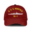 U.s.s. Norfolk Dl-1 Classic Cap, Custom Print/embroidered Us Navy Ships Classic Baseball Cap, Gift For Navy Veteran