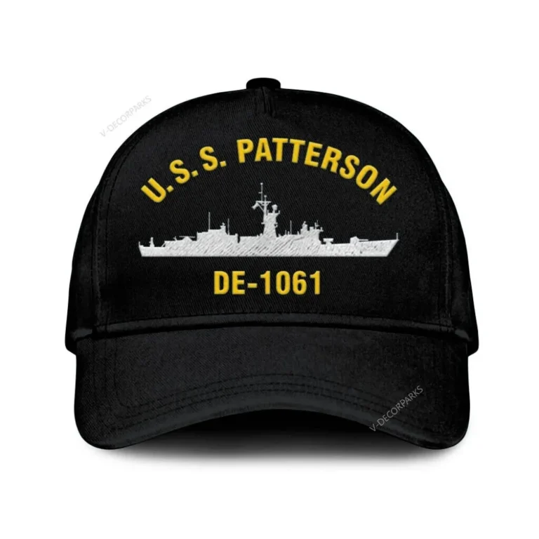 U.s.s. Patterson De 1061 Classic Cap, Custom Print/embroidered Us Navy Ships Classic Baseball Cap, Gift For Navy Veteran