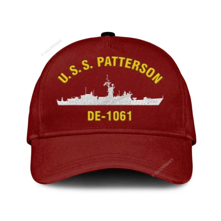 U.s.s. Patterson De 1061 Classic Cap, Custom Print/embroidered Us Navy Ships Classic Baseball Cap, Gift For Navy Veteran
