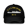U.s.s. Pine Lsland. Av 12 Classic Cap, Custom Print/embroidered Us Navy Ships Classic Baseball Cap, Gift For Navy Veteran