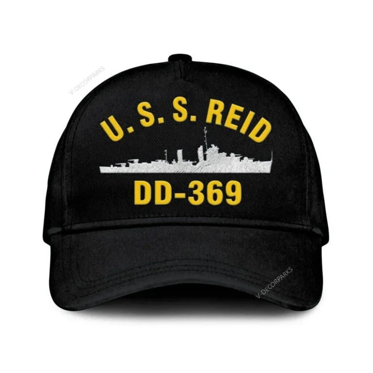 U.s.s. Reid Dd-369 Classic Cap, Custom Print/embroidered Us Navy Ships Classic Baseball Cap, Gift For Navy Veteran