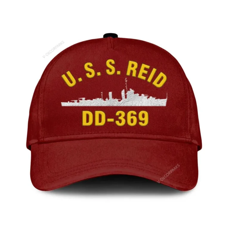 U.s.s. Reid Dd-369 Classic Cap, Custom Print/embroidered Us Navy Ships Classic Baseball Cap, Gift For Navy Veteran