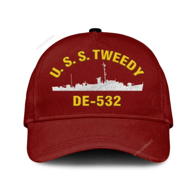 U.s.s. Tweedy De -532 Classic Cap, Custom Print/embroidered Us Navy Ships Classic Baseball Cap, Gift For Navy Veteran