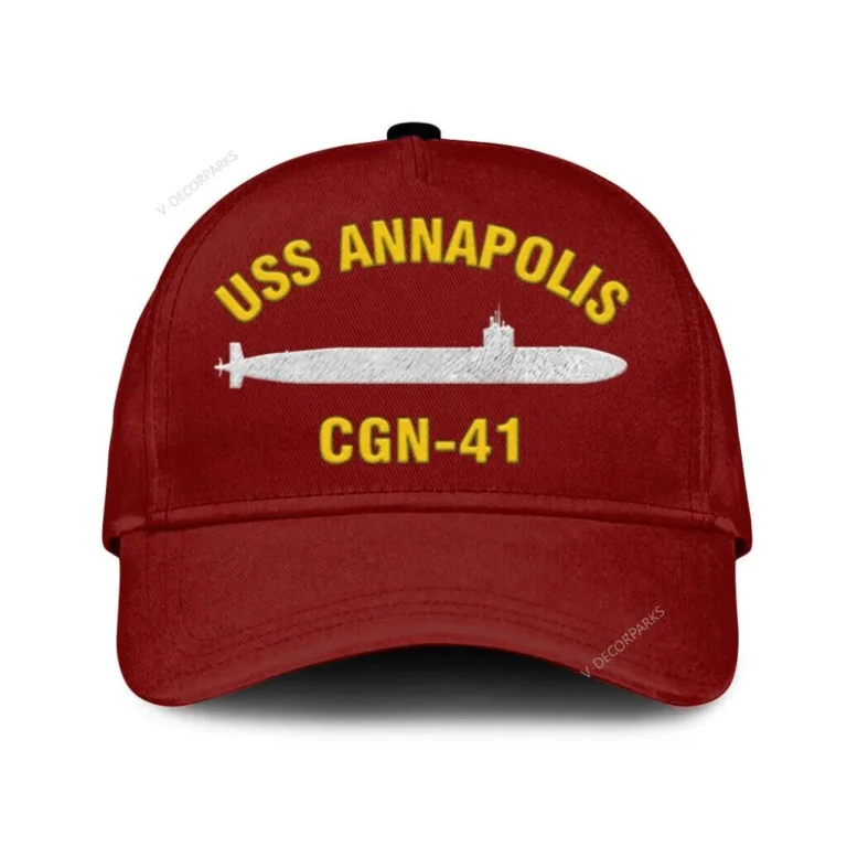 Uss Annapolis Ssn-760 Classic Cap, Custom Print/embroidered Us Navy Ships Classic Baseball Cap, Gift For Navy Veteran