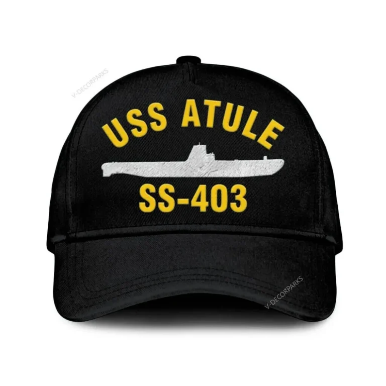 Uss Atule Ss-403 Classic Cap, Custom Print/embroidered Us Navy Ships Classic Baseball Cap, Gift For Navy Veteran