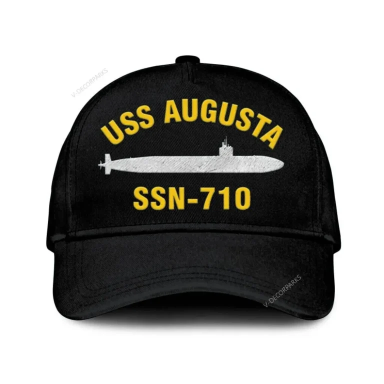 Uss Augusta Ssn-710 Classic Cap, Custom Print/embroidered Us Navy Ships Classic Baseball Cap, Gift For Navy Veteran