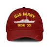 Uss Barry Ddg 52 Classic Cap, Custom Print/embroidered Us Navy Ships Classic Baseball Cap, Gift For Navy Veteran