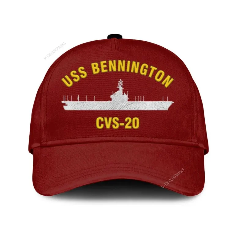 Uss Bennington Cvs-20 Classic Cap, Custom Print/embroidered Us Navy Ships Classic Baseball Cap, Gift For Navy Veteran