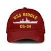 Uss Biddle Cg-34 Classic Cap, Custom Print/embroidered Us Navy Ships Classic Baseball Cap, Gift For Navy Veteran