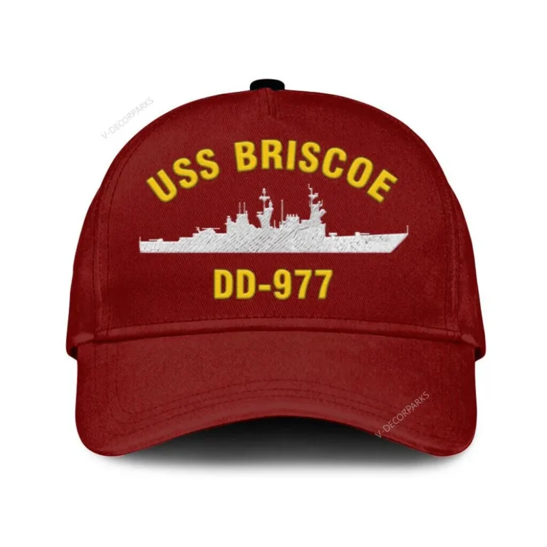 Uss Briscoe Dd-977 Classic Cap, Custom Print/embroidered Us Navy Ships Classic Baseball Cap, Gift For Navy Veteran
