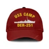 Uss Camp Der-251 Classic Cap, Custom Print/embroidered Us Navy Ships Classic Baseball Cap, Gift For Navy Veteran