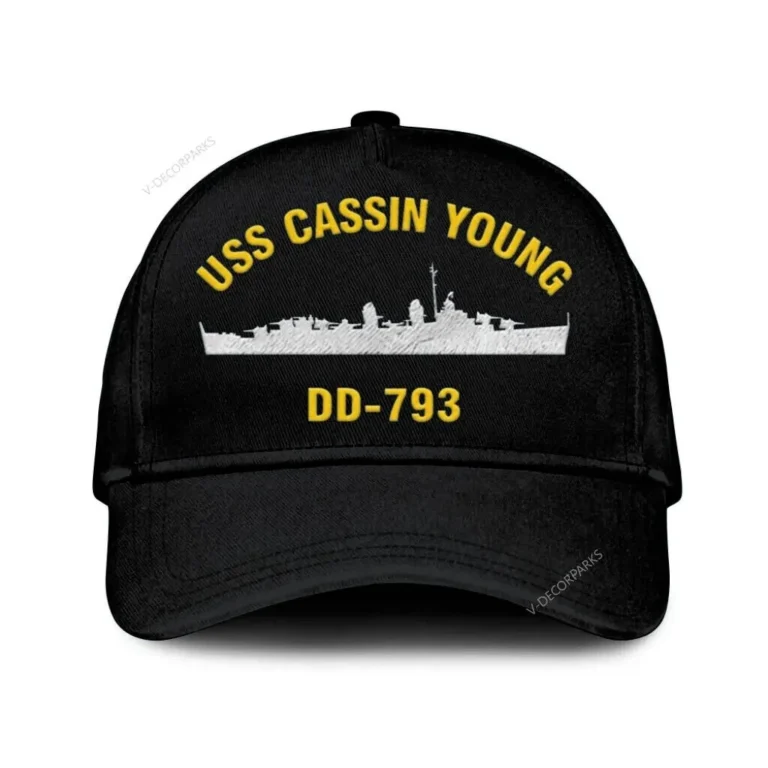 Uss Cassin Young Dd-793 Classic Cap, Custom Print/embroidered Us Navy Ships Classic Baseball Cap, Gift For Navy Veteran