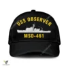 Uss Observer Mso-461 Classic Baseball Cap Gift For Navy Veteran, Custom Print/embroidered Us Navy Ships Classic Cap