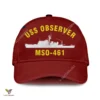Uss Observer Mso-461 Classic Baseball Cap Gift For Navy Veteran, Custom Print/embroidered Us Navy Ships Classic Cap