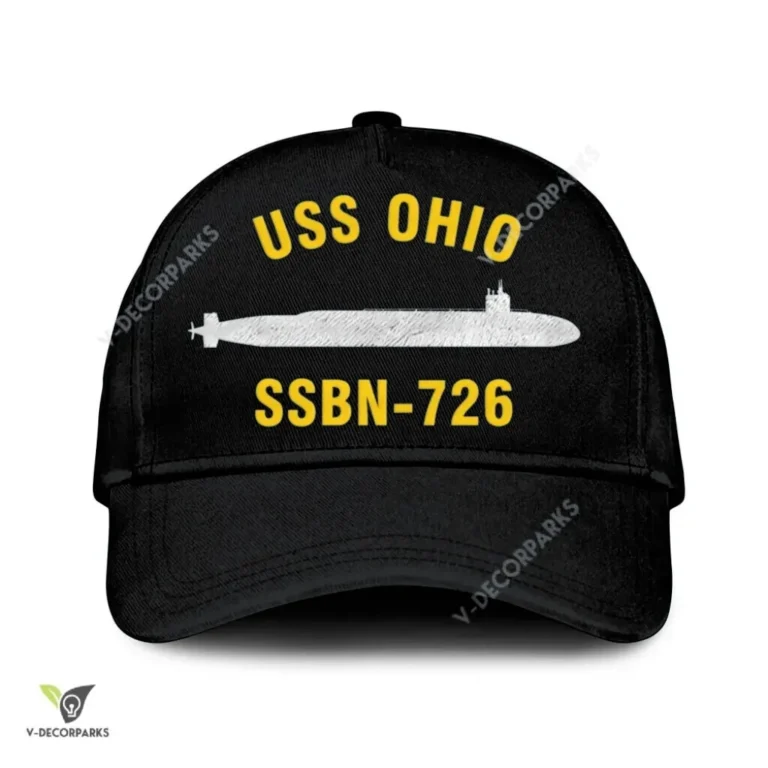 Uss Ohio Ssbn-726 Classic Baseball Cap Gift For Navy Veteran, Custom Print/embroidered Us Navy Ships Classic Cap
