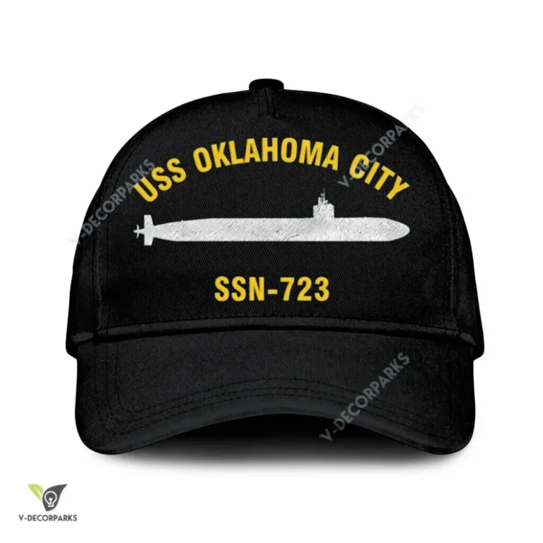 Uss Oklahoma City Ssn-723 Classic Baseball Cap Gift For Navy Veteran, Custom Print/embroidered Us Navy Ships Classic Cap