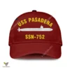 Uss Pasadena Ssn-752 V2 Classic Baseball Cap Gift For Navy Veteran, Custom Print/embroidered Us Navy Ships Classic Cap